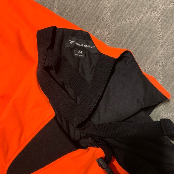 New TrueTimber Kryphan Bibs M Blaze Orange - Picture 7 of 7